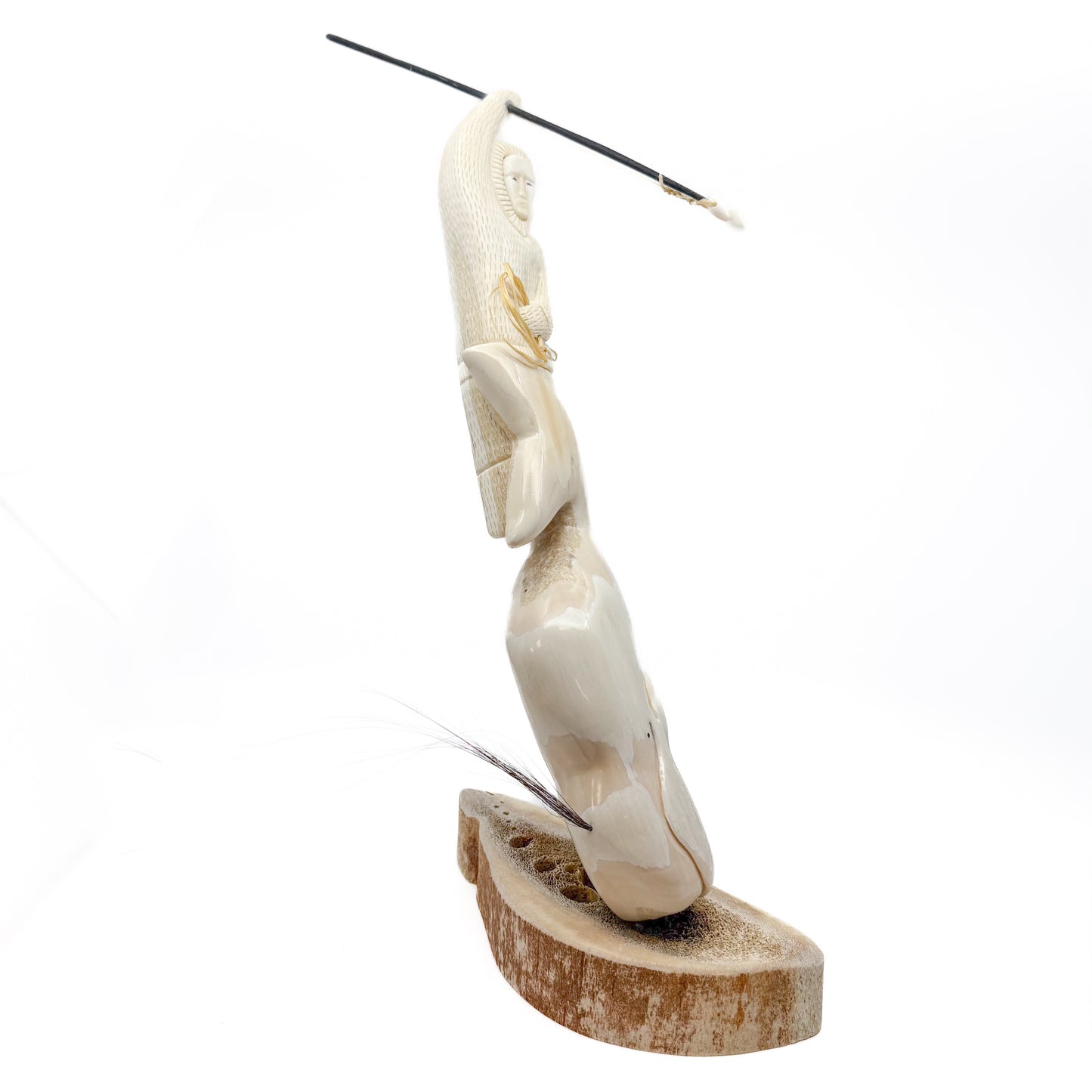 Miller Kingeekuk Ivory Whale Hunter Totem