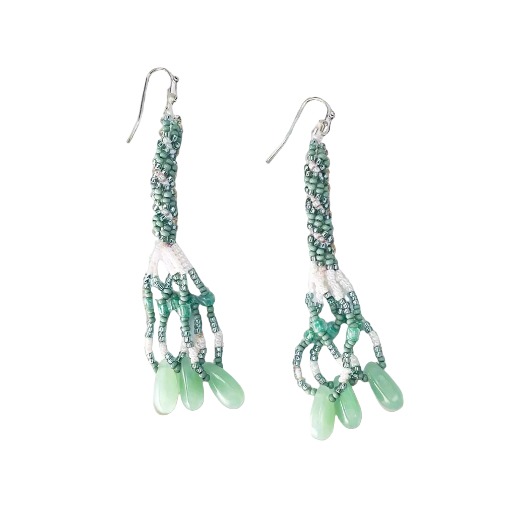 Coho Lady Creations Earrings Spiral Fringe