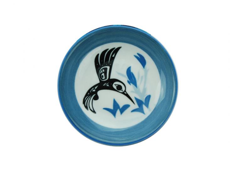 Small Round Dish Bill Helin Hummingbird