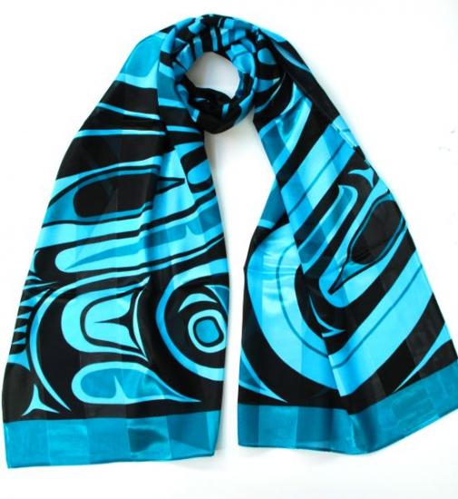 Wolf Poly Satin Scarf