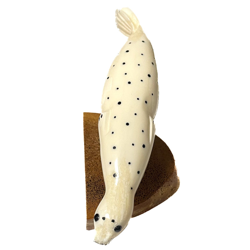 Robert McCoy-Apangalook Figurine Ivory Seal with Baleen