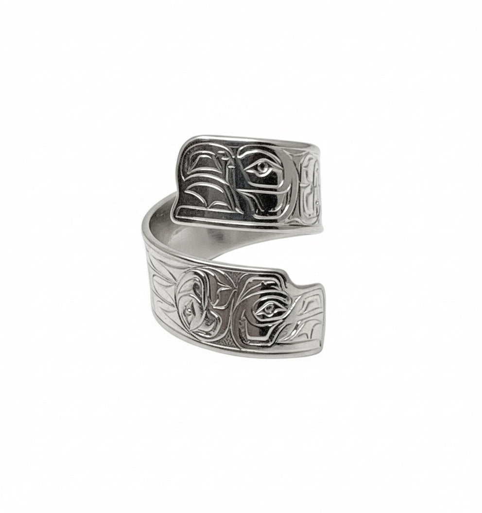 Tammy Owens Wrap Ring Silver - Lovebirds