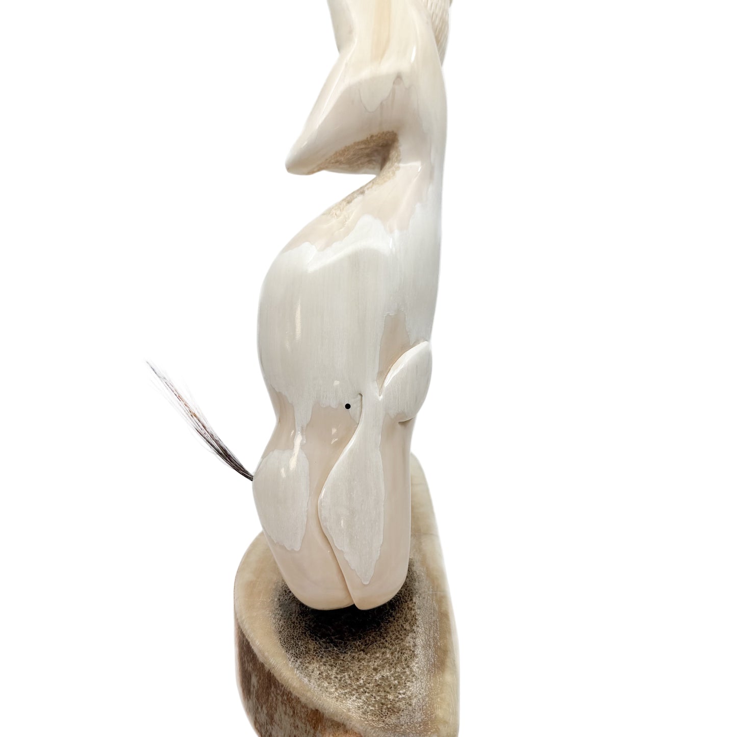 Miller Kingeekuk Ivory Whale Hunter Totem
