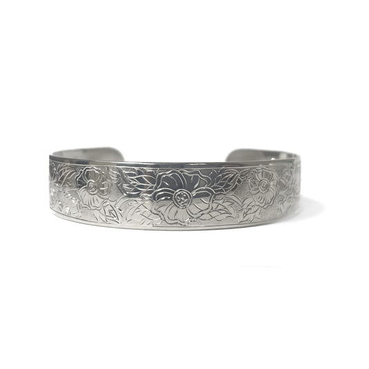 Tammy Owens Bracelet Silver 1/2" - Sitka Roses