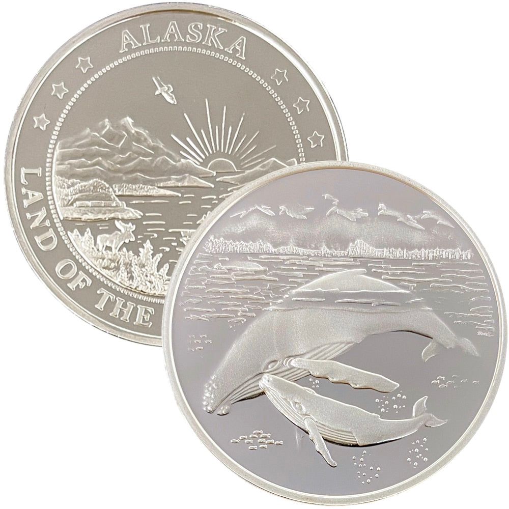 Humpback Whale Medallion 1 oz Silver