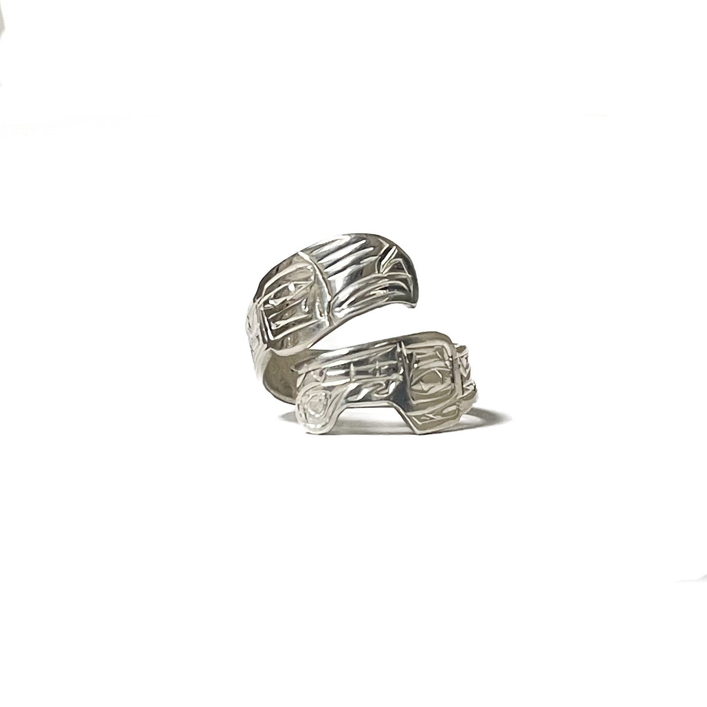 Gene Chilton Wrap Ring Silver - Eagle/Wolf