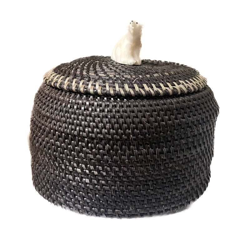 Marilyn Hank Baleen Basket with Polar Bear