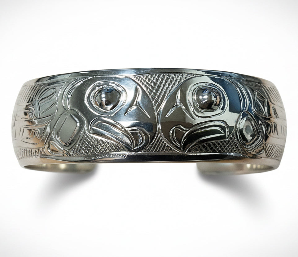 Gene Chilton Bracelet Silver 3/4" - Salmon