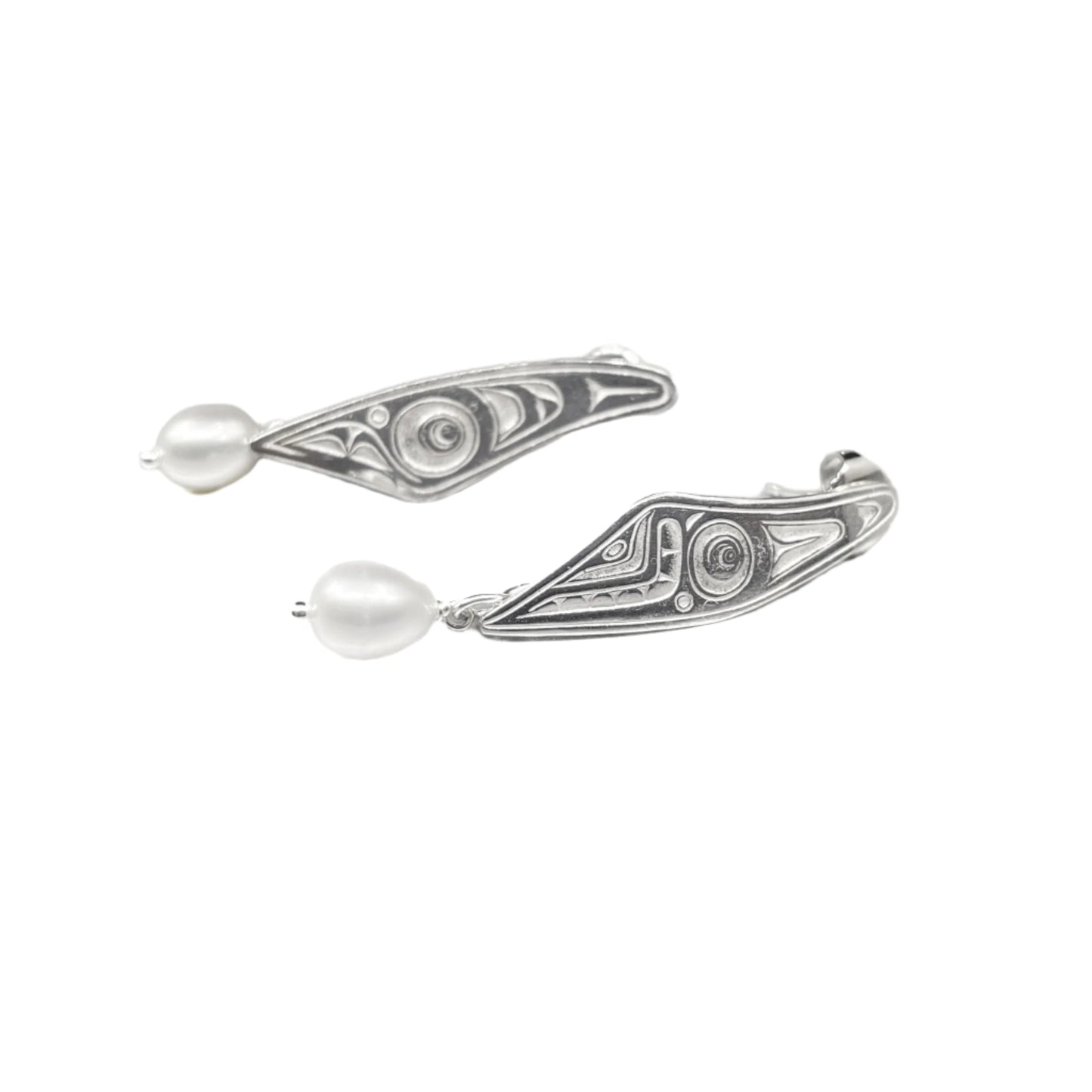 Morgan Asoyuf Earrings Silver "Mouse Woman" Pearl Drop