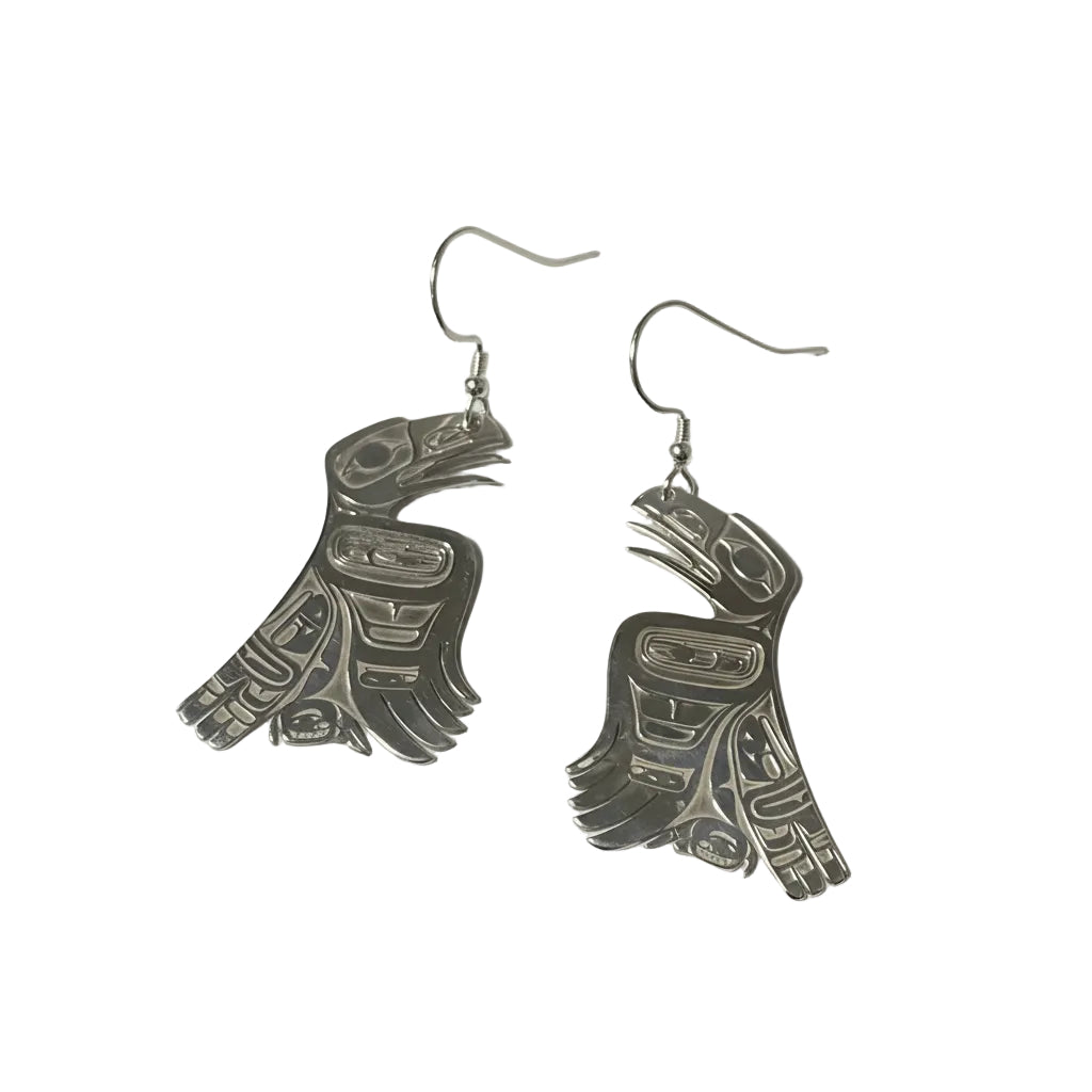 Terrence Campbell Earrings Silver - Raven