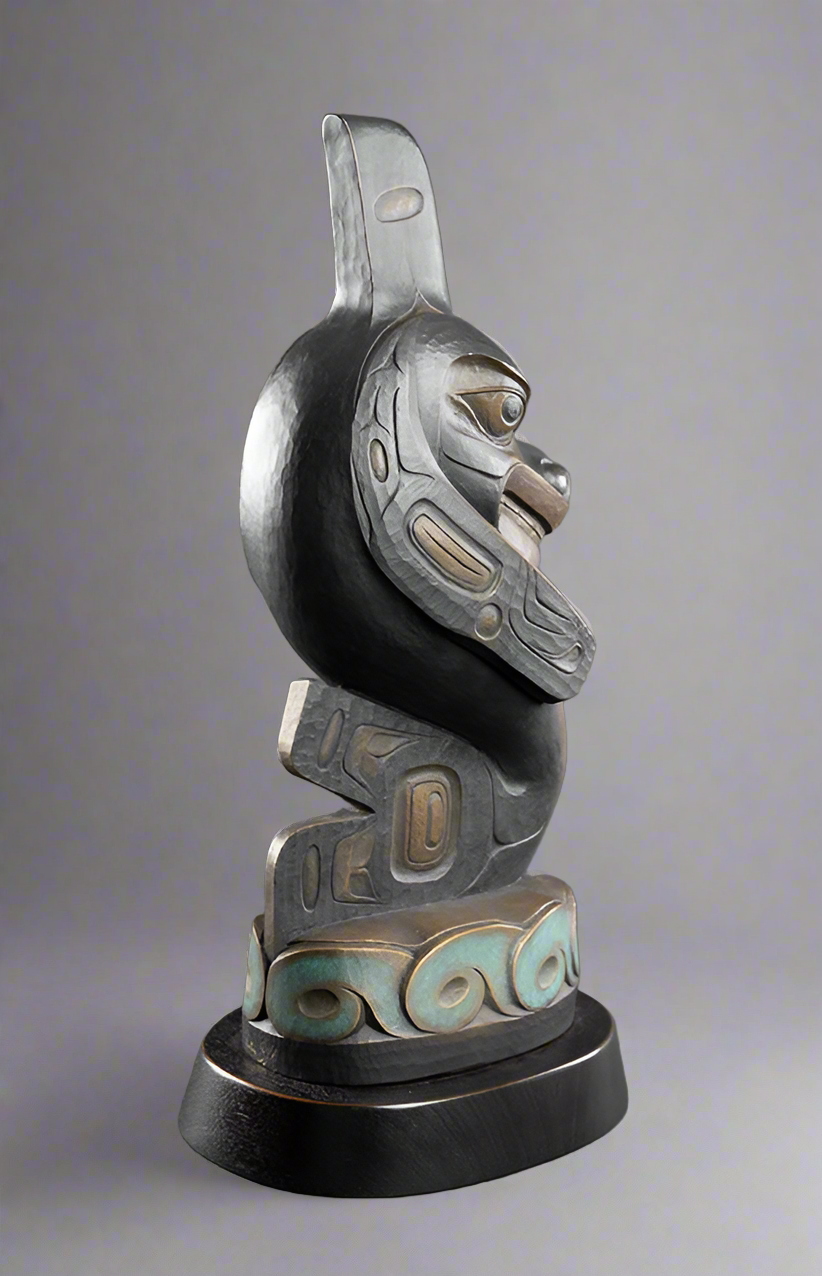 Limited Edition – "Wolf of the Sea" Bronze Sculpture by Tlingit Artist Preston Singletary (C)