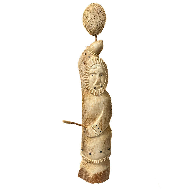 John Weyiouanna Sculpture Whalebone Drummer