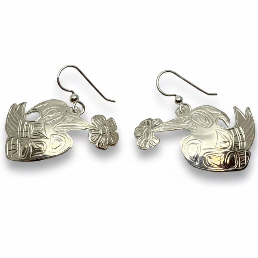 Gene Chilton Earrings Silver - Hummingbird