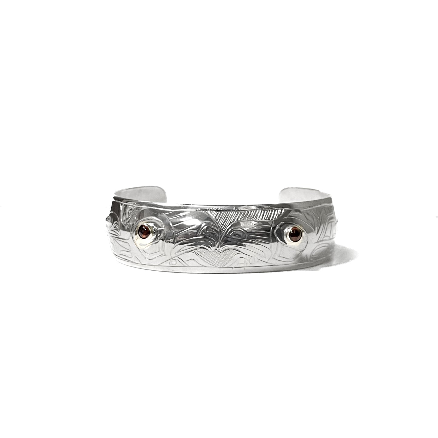 Gene Chilton Bracelet 3/4" with 3mm Garnets - Lovebirds