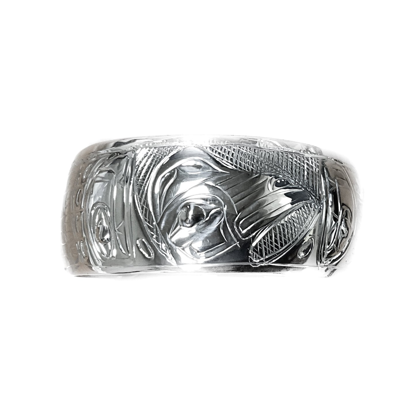 Gene Chilton Bracelet Silver 1" - Raven Spread Wing
