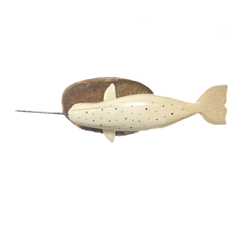 Robert McCoy-Apangalook Sculpture Ivory Narwhal
