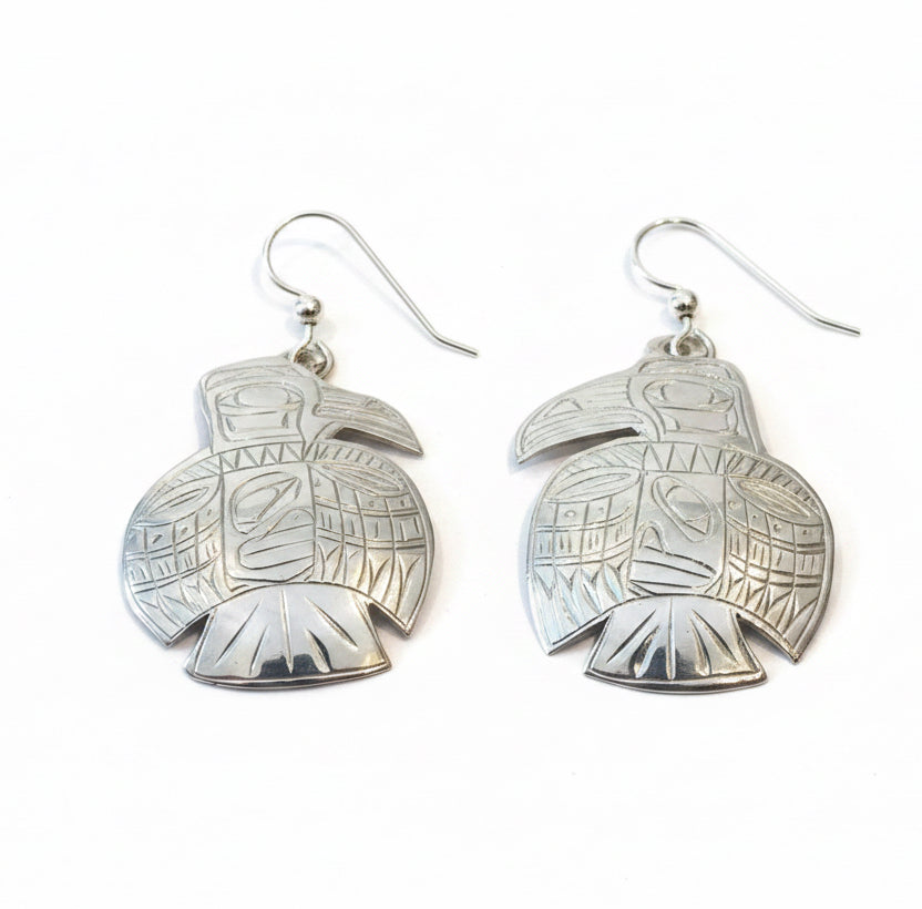Gene Chilton Earrings Silver - Raven