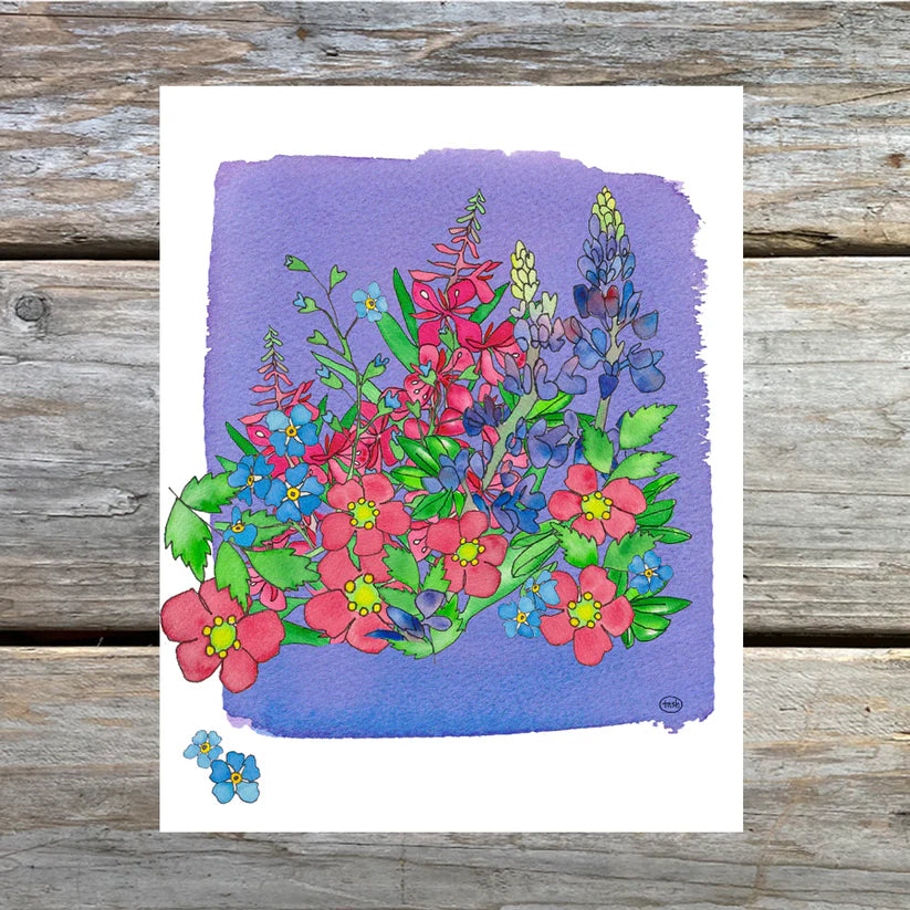 Art Card - Forget-Me-Not by Natasha Zahn Studios