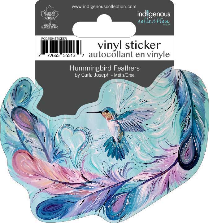 Hummingbird Feather Sticker