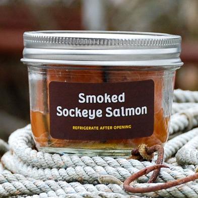 Smoked Sockeye Salmon, 6 oz Jar, Made in Juneau, Alaska