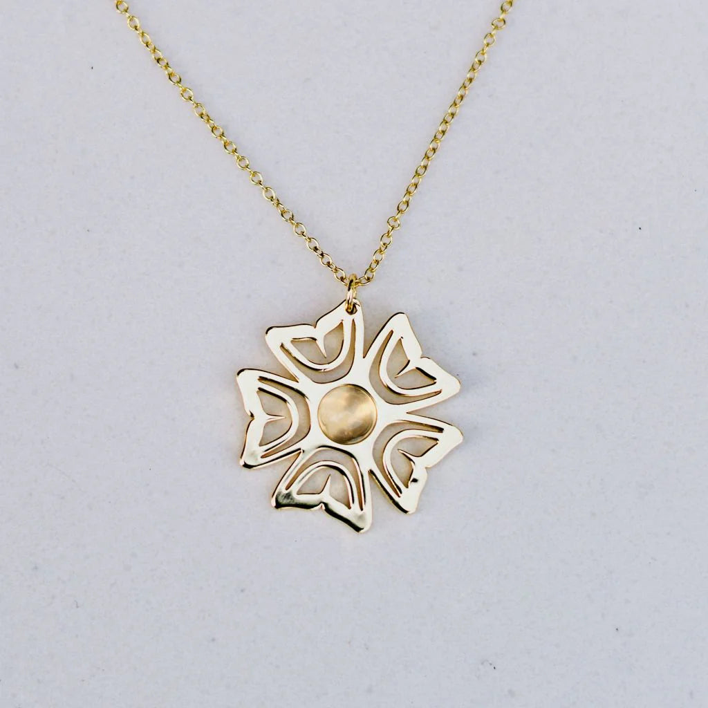 Wild Rose Sovereign Necklace - 14k Gold