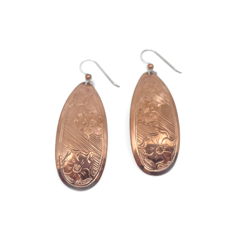 Samuel Sheakley Earrings Copper (Sitka Rose)