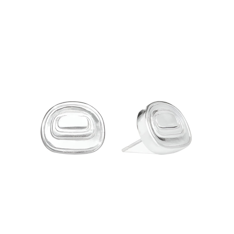 Morgan Asoyuf Earrings Silver Eye Stud