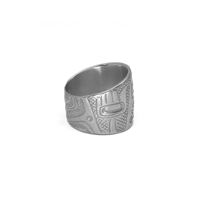 Morgan Asoyuf Ring Silver "Human Face"