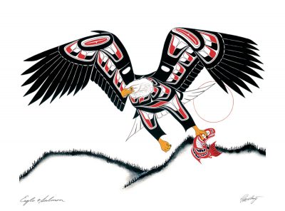 "Eagle & Salmon" Art Card