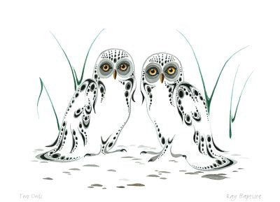 "Two Owls" Art Card