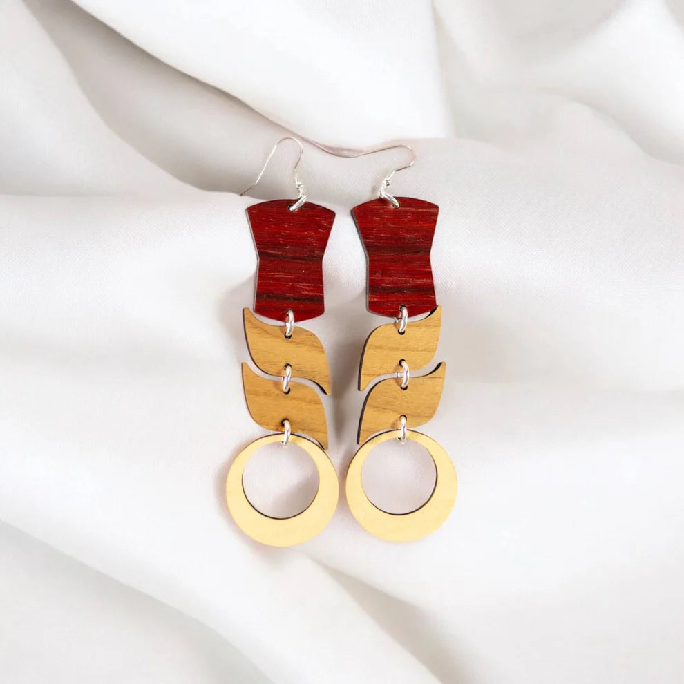 Copper Canoe Woman Spirit Flow Earrings