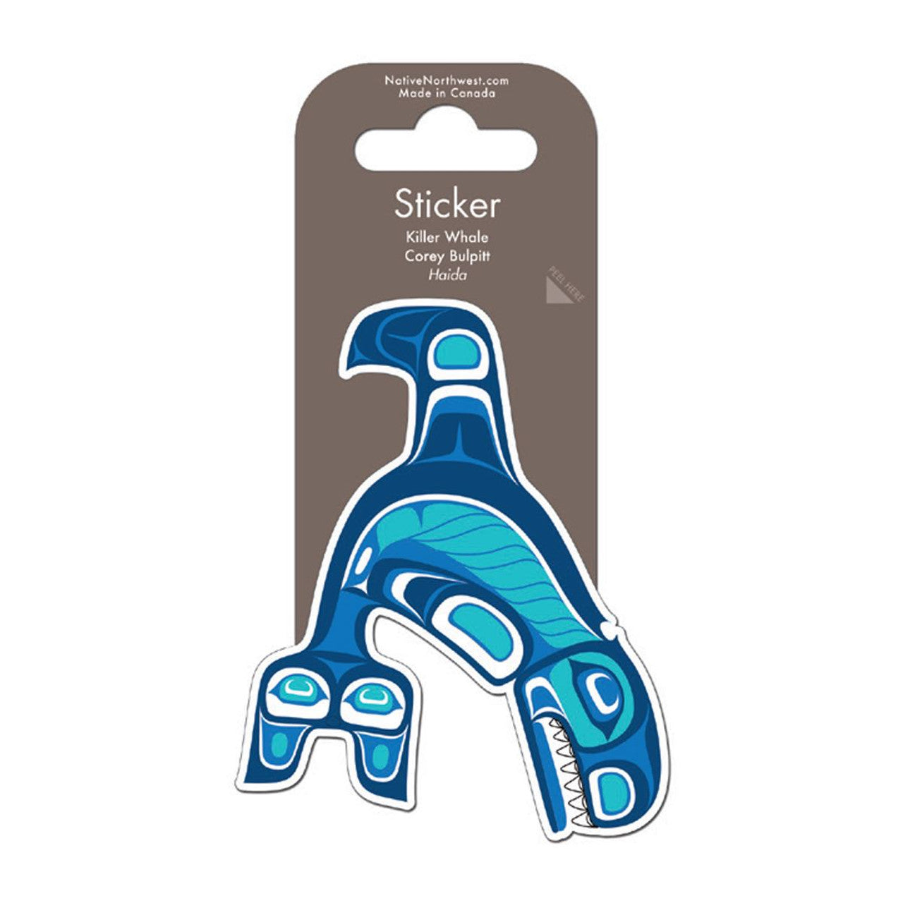 Sticker-Killer Whale by Haida Artist Corey Bulpitt