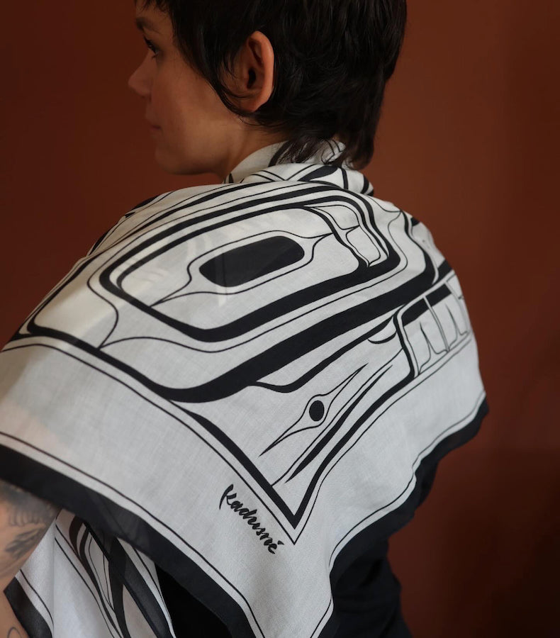 Kadusné Ursala Hudson Cashmere Scarf “Sister Bear Learns to Listen”