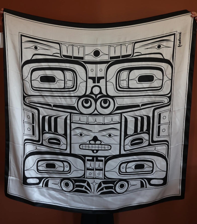 Kadusné Ursala Hudson Silk Shawl “Sister Bear Learns to Listen”