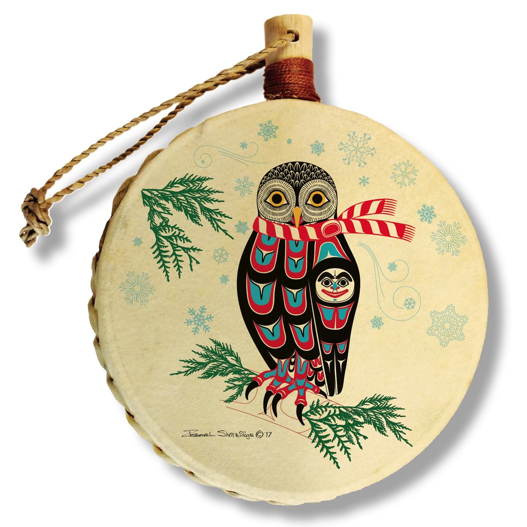 Shotridge Studios Mini Drum Ornaments - Various Designs