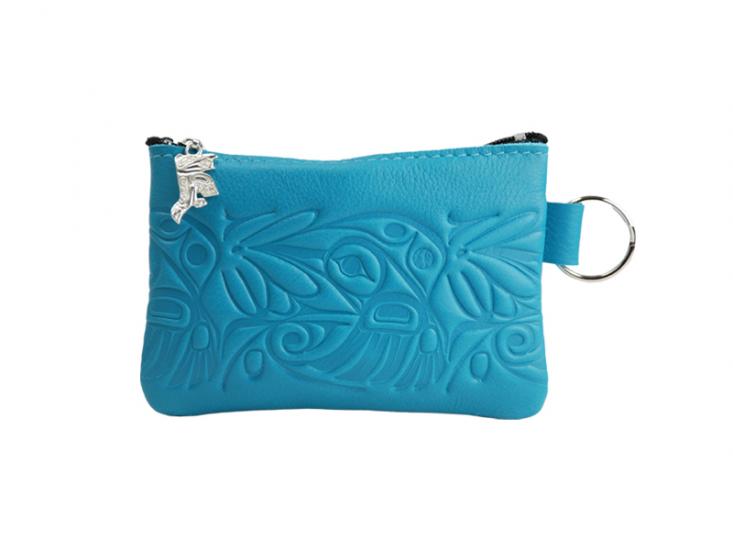 Coin Purse - Leather, Hummingbird