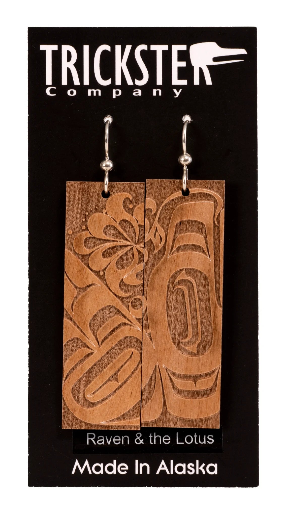 Trickster Co. Earrings - Raven & Lotus or Rose (Natural)