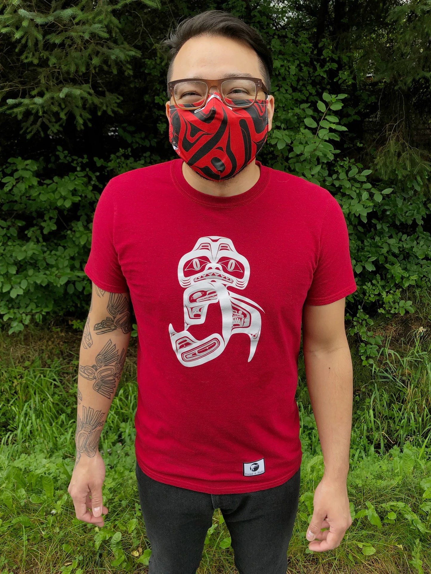 T-shirt - Shark, Cherry Red