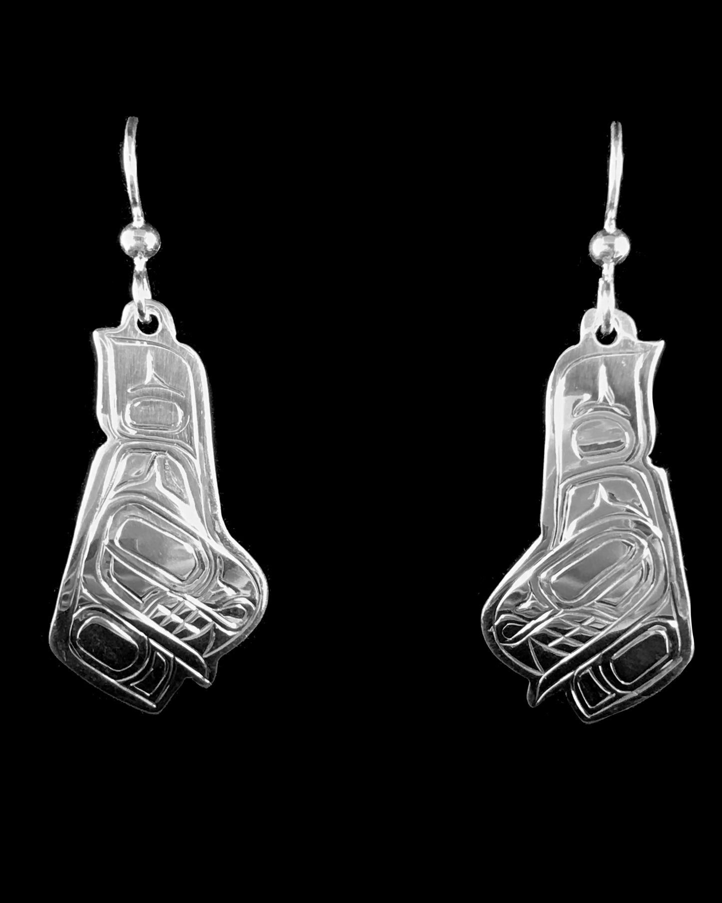 Levi Chilton Earrings Silver - Killer Whale