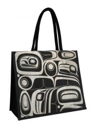 Raven Jute Bag (Black & White)