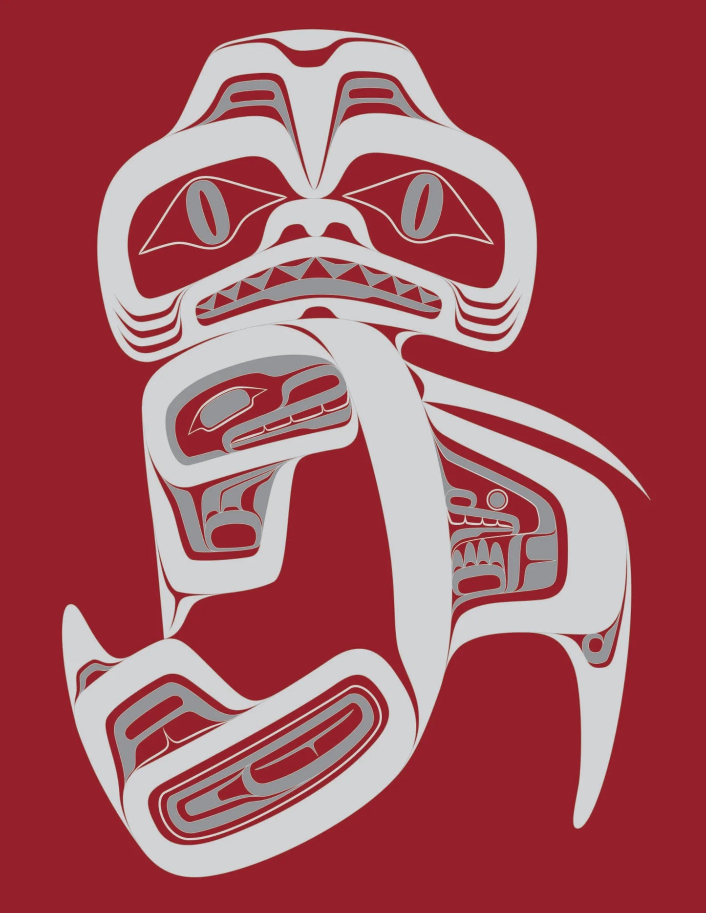 T-shirt - Shark, Cherry Red