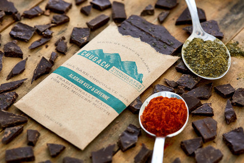 Dark Chocolate AK Kelp and Cayenne