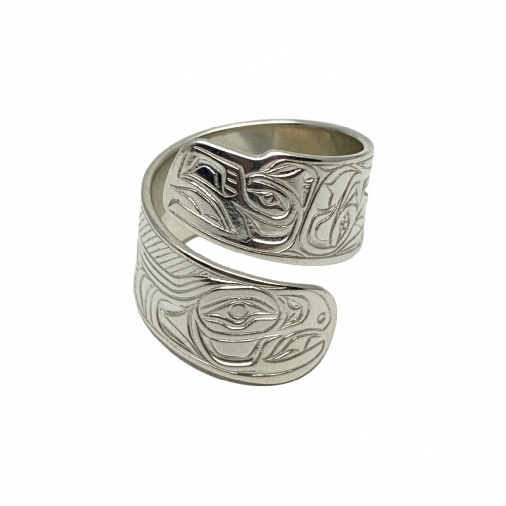 Tammy Owens Wrap Ring Silver - Raven & Salmon