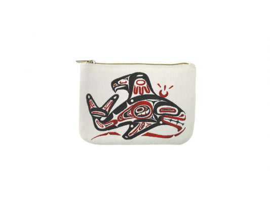 Coin Purse - Embroide Whale Design by Tsimshian Artist Connie Dickens