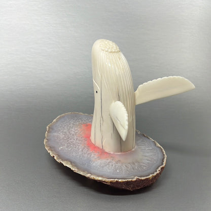 Ivory- Pungowiyi; Humpback Whale, Agate