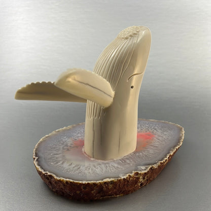 Ivory- Pungowiyi; Humpback Whale, Agate