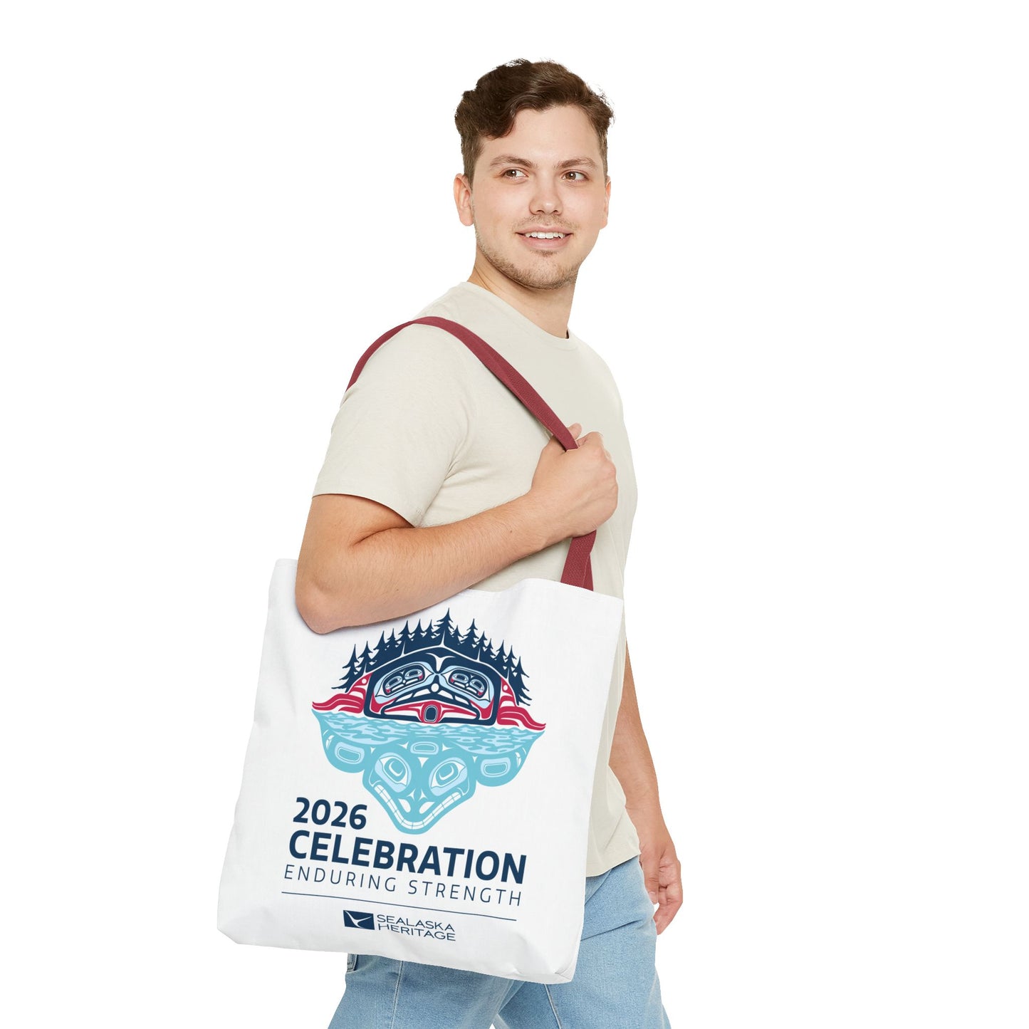 2026 Celebration Enduring Strength tote bag | Indigenous Pacific Northwest design