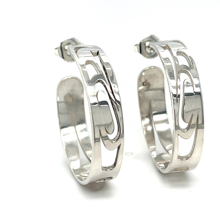 Grant Pauls Earrings Silver Hoops