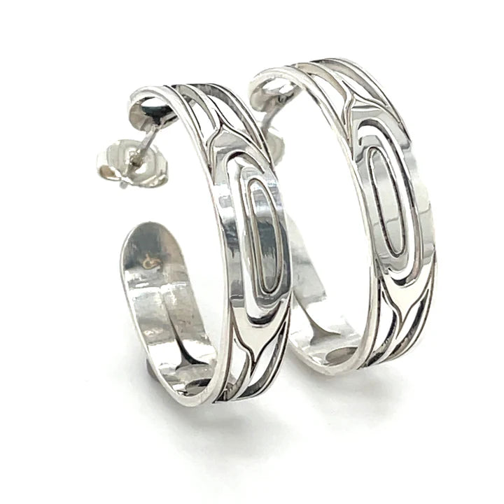 Grant Pauls Earrings Silver Hoops