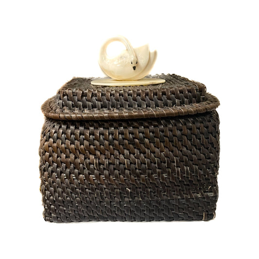 Adam Tooyuk Baleen Basket with Swan - 5"